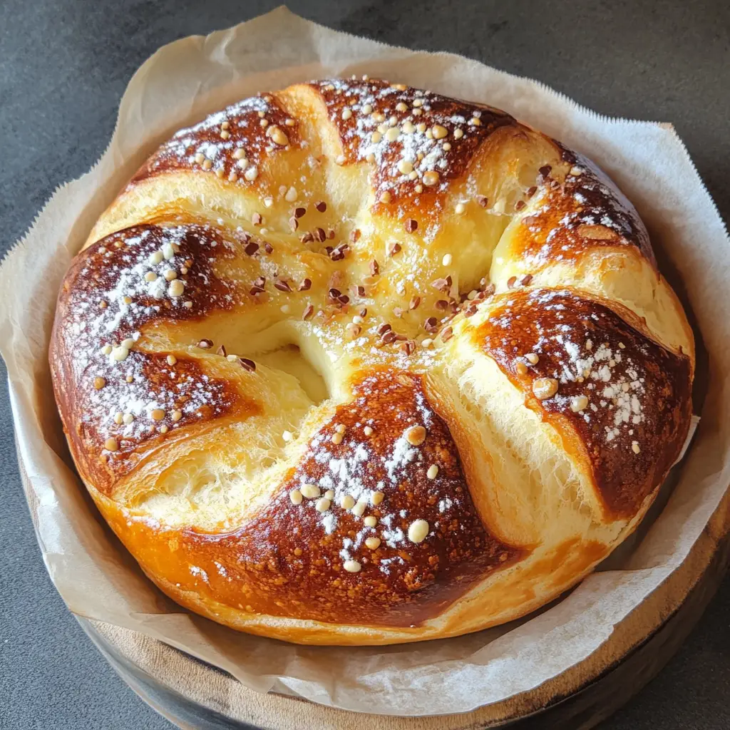 Freshly baked Swiss Gipfeli on a wooden table