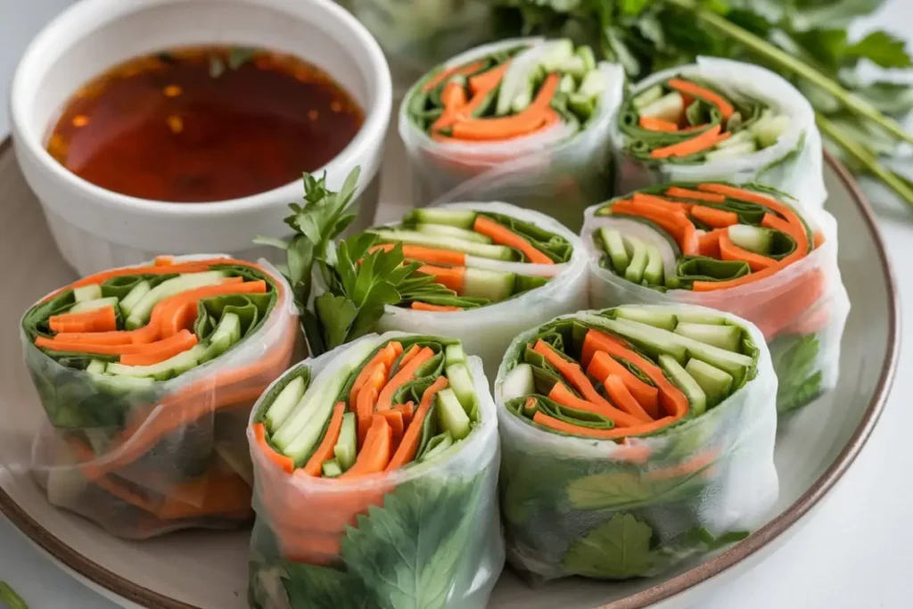 Rice Paper Recipes – Fresh Vietnamese Spring Rolls with Dipping Sauce