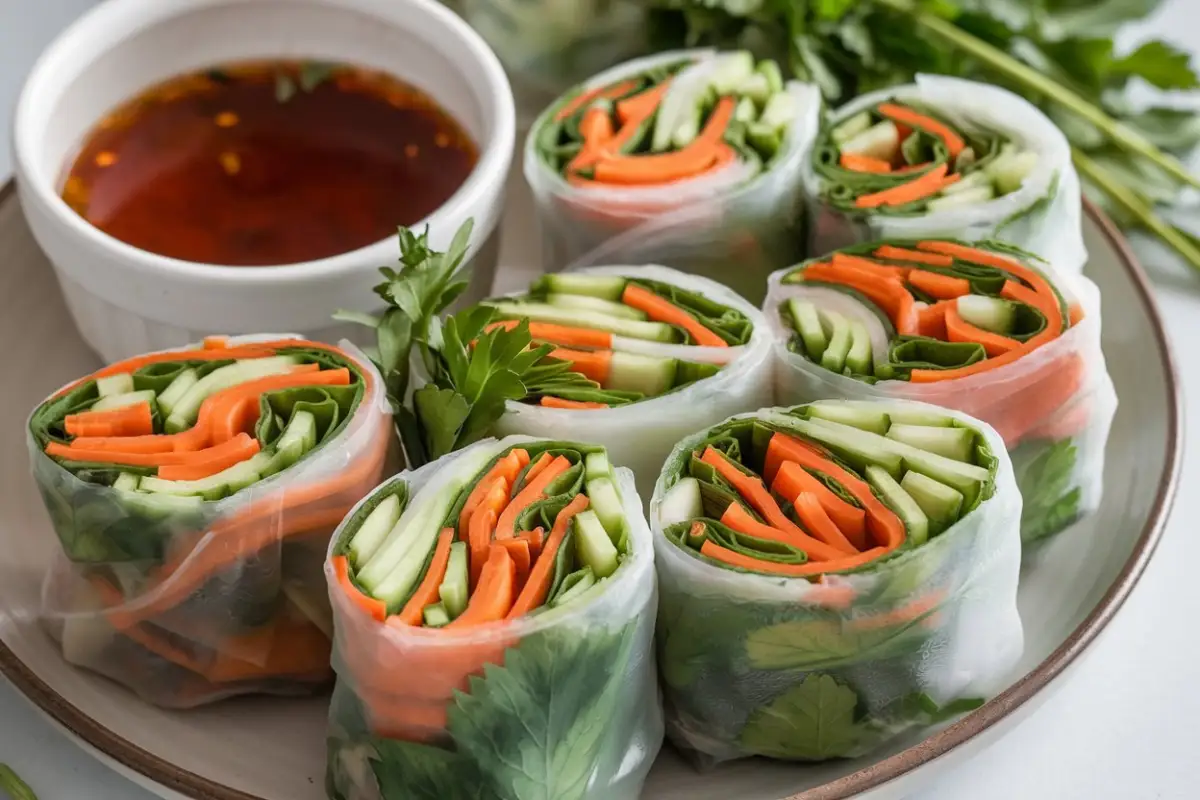 Rice Paper Recipes – Fresh Vietnamese Spring Rolls with Dipping Sauce