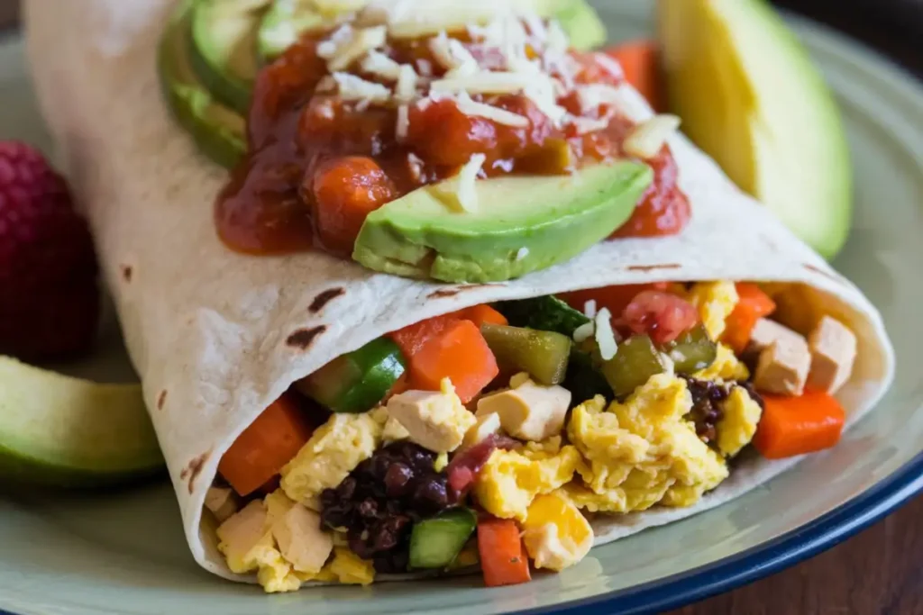 5-Minute Vegetarian Breakfast Burrito Recipe – Healthy & Easy