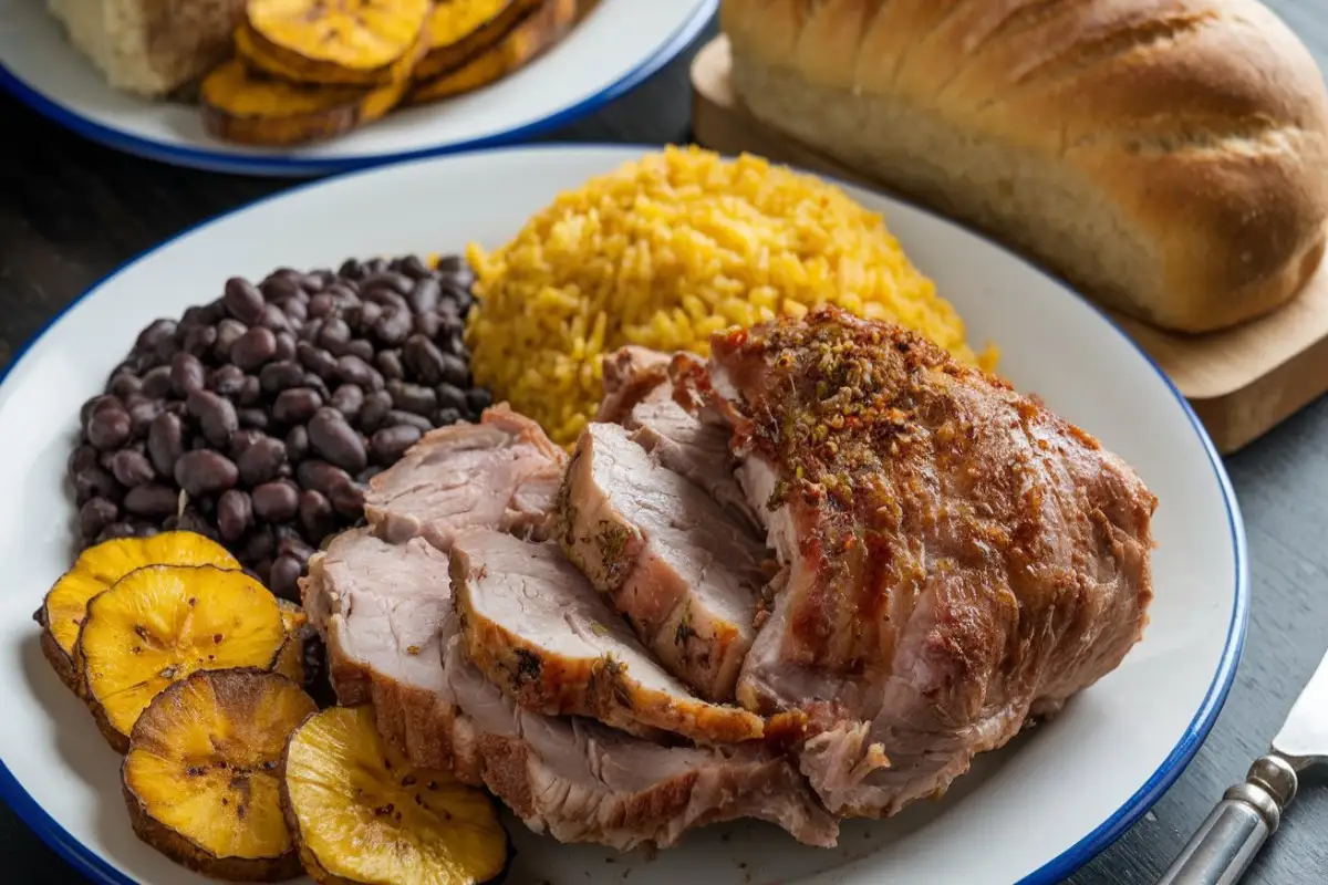 A colorful spread of Cuban dishes showcasing traditional recipes.