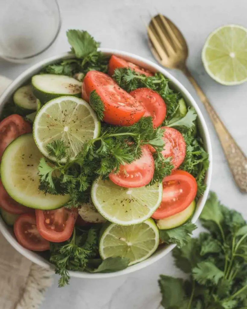 Healthy summer recipes on a cool outdoor table